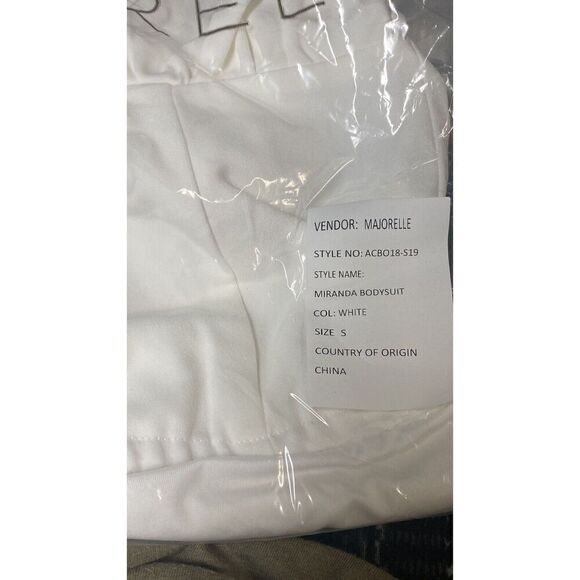 Majorelle Miranda Women’s Bodysuit White Size Small NWT $118 - Picture 5 of 5